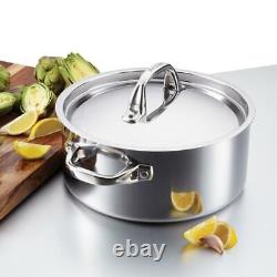 New? Anolon Tri-ply Clad Stainless Steel 5-quart Dutch Oven With LID