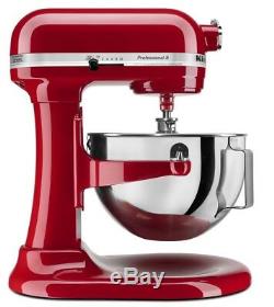 New KitchenAid KG25H0X Professional Plus 5-Quart Stand Mixer, Red, Silver, Black