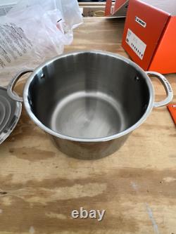 New Le Creuset Stainless Steel 7 Quart 9.5 Stock Pot 7 Quart Brand New In Box