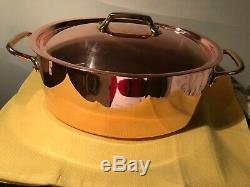 New Mauviel Copper Oval Cocotte 7 Quart 15.75stockpot Stew Pan France French