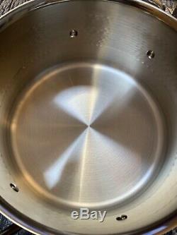 New Ruffoni Opus Prima Hammered Stainless-Steel Shallow Braiser 5 Quart Italy