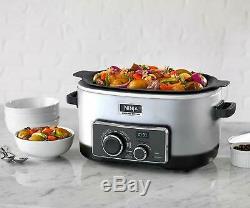 Ninja 4-In-1 Slow Cooker 6 Quart Stovetop Oven Cooking System with Roasting Rack