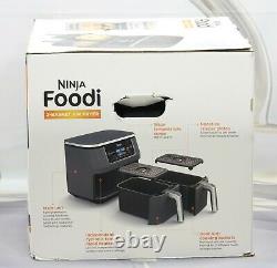 Ninja DZ201 Foodi 6-In-1 2-Basket Air Fryer DualZone Technology 8 Quart New