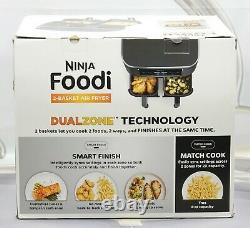 Ninja DZ201 Foodi 6-In-1 2-Basket Air Fryer DualZone Technology 8 Quart New