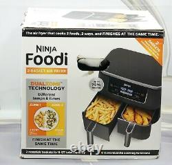 Ninja DZ201 Foodi 6-In-1 2-Basket Air Fryer DualZone Technology 8 Quart New