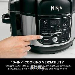 Ninja Foodi 10-in-1 Pressure Cooker and Air Fryer 6.5 Quart Stainless Steel New