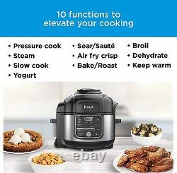 Ninja Foodi 10-in-1 Pressure Cooker and Air Fryer 6.5 Quart Stainless Steel New