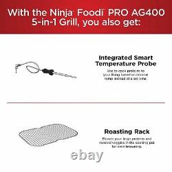 Ninja Foodi AG400 5-in-1 Indoor Electric Countertop Grill with 4-Quart Air Fryer
