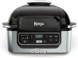 Ninja IG301A Foodi 5-in-1 Indoor Grill with 4-Quart Air Fryer with Roast, Bake