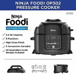 Ninja OP302 Foodi 9 in 1 Slow Cooker Tender Crisp Pressure 6.5 Quart