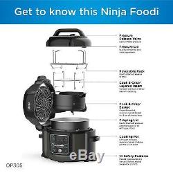Ninja OP305 Foodi 6.5 Quart Pressure Cooker That Crisps, Steamer & Air Fryer NEW