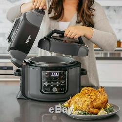 Ninja OP401 Foodi 8-Quart XL TenderCrisp Pressure Cooker, Black Easy Kitchen