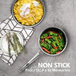 Nonstick Sauce Pan Set 1.5 Quart & 2.5 Quart Stainless Steel Induction Oven Safe Nonstick Sauce Pan Set 1.5 Quart & 2.5 Quart Stainless Steel Induction Oven Safe