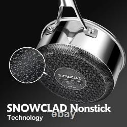 Nonstick Sauce Pan Set 1.5 Quart & 2.5 Quart Stainless Steel Induction Oven Safe