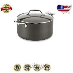 Nonstick Stainless Steel 4 Quart Stock Pot with Glass Lid Oven Safe Essential