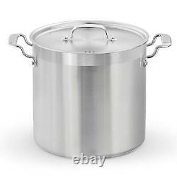 NutriChef 16-Quart Stainless Steel Large Stockpot