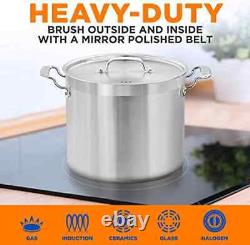 NutriChef 16-Quart Stainless Steel Large Stockpot