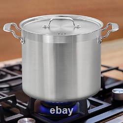 NutriChef 16-Quart Stainless Steel Stockpot 18/8 Food Grade Heavy Duty Larg