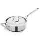 Nutrichef 3.4quart Sauté With Lid Stainless Steel Stain-resistant Kitchen Cookware