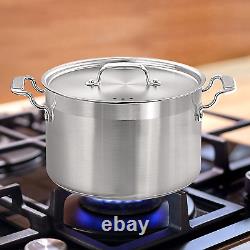Nutrichef 5-Quart Stainless Steel Stockpot 18/8 Food Grade Heavy Duty Large St