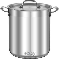 Nutrichef Stainless Steel Cookware Stockpot 20 Quart, Heavy Duty Induction Pot