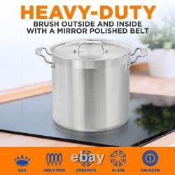 Nutrichef Stainless Steel Cookware Stockpot 20 Quart, Heavy Duty Induction Pot