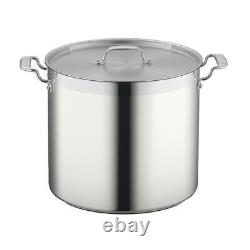 Nutrichef Stainless Steel Cookware Stockpot 24 Quart, Heavy Duty Induction Pot