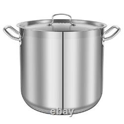 Nutrichef Stainless Steel Cookware Stockpot- 30 Quart, Heavy Duty Induction Pot