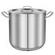 Nutrichef Stainless Steel Cookware Stockpot, 30 Quart Heavy Duty Induction Soup