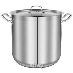 Nutrichef Stainless Steel Cookware Stockpot 40 Quart, Heavy Duty Induction Pot