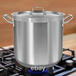 Nutrichef Stainless Steel Cookware Stockpot 40 Quart, Heavy Duty Induction Pot