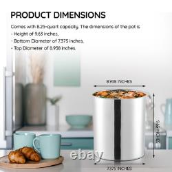 OCS Parts 6-Pack 8.25 Quart Stainless Steel Bain Marie Pots 9-5/8 x 7-3/8