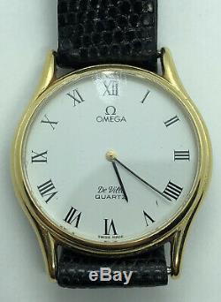 OMEGA DeVille Thin Elegant Swiss Mens Vintage Watch Quarts Movement