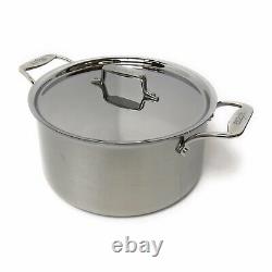 (Open Box) All-Clad D5, 18/10 Brushed Stainless Steel 5-Ply, 8 Quart Stock Po