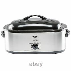 Oster 24 lb Turkey Roaster Oven Slow Cooker 20 Quart Stainless Steel