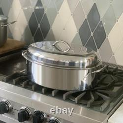 Oval Roaster Set, Stainless Steel, 10-Quart