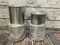 Polar Ware Stainless Steel Storage Beaker Set lids Medical Sterile 1 3 Quart