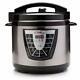 Power Pressure Cooker Xl Big Pot 10 Quart Qt Home Kitchen Black Silver Electric