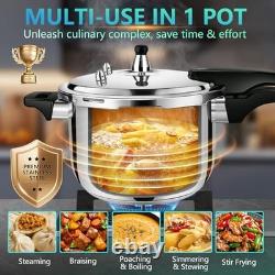 Premium 12 Quart Stainless Steel Pressure Cooker, Commercial Grade Luxury Coo