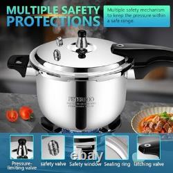 Premium 12 Quart Stainless Steel Pressure Cooker, Commercial Grade Luxury Coo