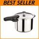 Premium 6-quart Stainless Steel Pressure Cooker With Locking Lid & Recipe Book