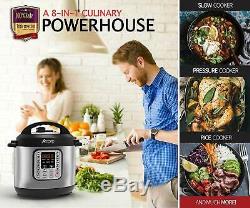 Premium Electric Pressure Rice Cooker 6 Quart Instant Pot Programmable Multi-Use