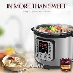 Premium Electric Pressure Rice Cooker 6 Quart Instant Pot Programmable Multi-Use