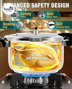 Pressure Cooker, 8 Quart Stainless Steel Pressure Canner, Induction Compatible C