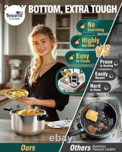 Pressure Cooker, 8 Quart Stainless Steel Pressure Canner, Induction Compatible C