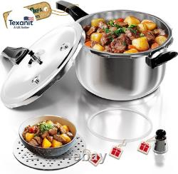 Pressure Cooker, 8 Quart Stainless Steel Pressure Canner, Induction Compatible C