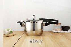 Pressure Cooker Stainless Steel Body, 4.5/6.7/8.9/11.2/13.4 Quarts, Silver