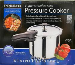 Presto 01362 6-Quart Stainless Steel Pressure Cooker