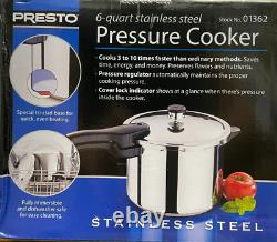 Presto 01362 6-Quart Stainless Steel Pressure Cooker