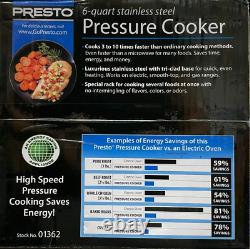 Presto 01362 6-Quart Stainless Steel Pressure Cooker